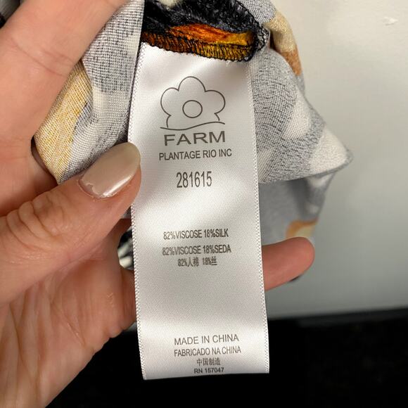 NWT Farm Rio Black Tucano Velvet Midi Dress in Black Multi XS - Picture 8 of 11